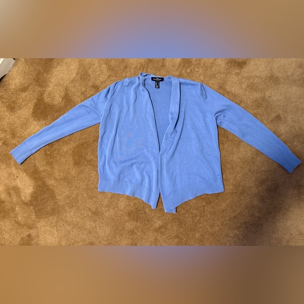 Lands' End Outfitters Light Blue Open-Front Women's Cardigan